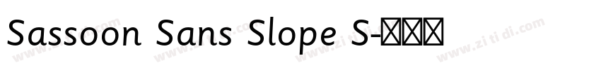 Sassoon Sans Slope S字体转换